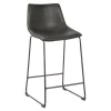 Drake Grey Faux Leather Modern Industrial Barstool, 30 Good Quality^* Best