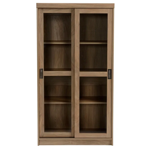 Honeybloom Fullerton 4-Shelf Sliding Door Cabinet Gift Selection^* Outlet
