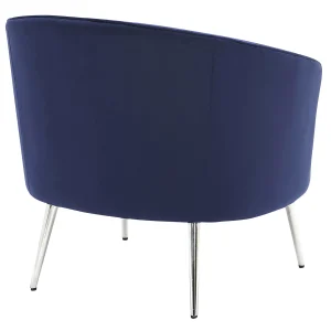 Laila Ali Avani Blue Velvet Accent Chair Opening Sales^* Cheap
