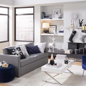 Laila Ali Harlowe Track Arm Sofa Grey Fashion^* Flash Sale