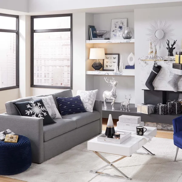 Laila Ali Harlowe Track Arm Sofa Grey Fashion^* Flash Sale