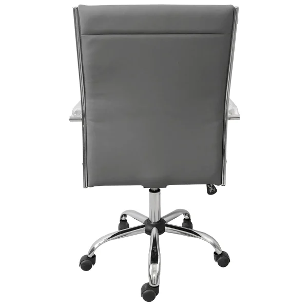 Maxwell Adjustable Faux Leather Office Chair, Grey Bargain Sale^* Clearance