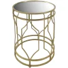 Mirror Top Table With Gold Quatrefoil Base, Large Opening Sales^* Shop