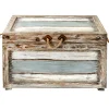Nantucket Weathered Wood Decorative Storage Trunk, Large Opening Sales^* Fashion
