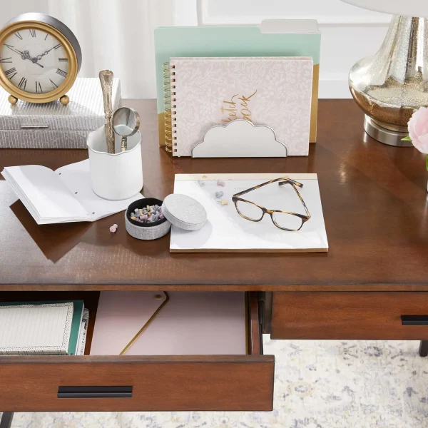 Parkview Metal & Wood Writing Desk With Storage, 48 Less Expensive^* Shop