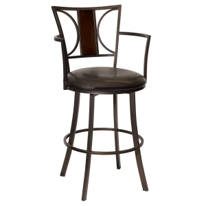 Renata Oversized Faux Leather Barstool, 30 , Kd Discount^* Flash Sale
