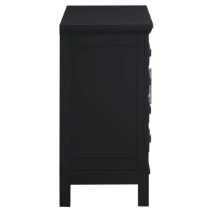 Sadie 2-Drawer Geometric Cabinet, Black Outlet^* Cheap