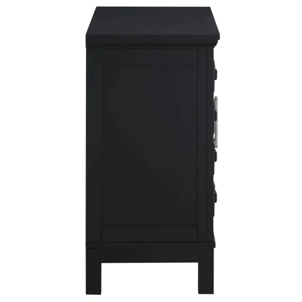 Sadie 2-Drawer Geometric Cabinet, Black Outlet^* Cheap