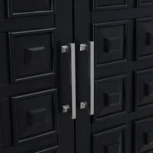Sadie 2-Drawer Geometric Cabinet, Black Outlet^* Cheap