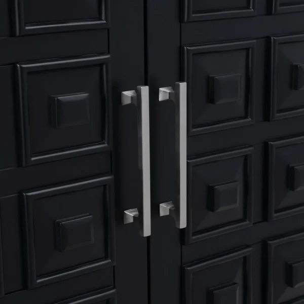 Sadie 2-Drawer Geometric Cabinet, Black Outlet^* Cheap