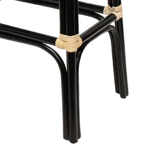 Set Of 2 Indah Rattan Backless Barstool, Black Online Discount^* Shop