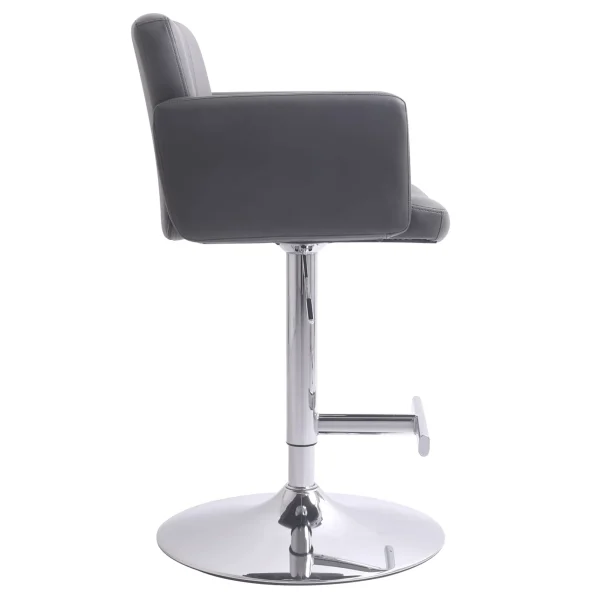 Stout Adjustable Faux Leather Barstool, Grey Discount^* Sale