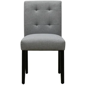 Tufted Dining Chair, Grey Flash Sale^* Online
